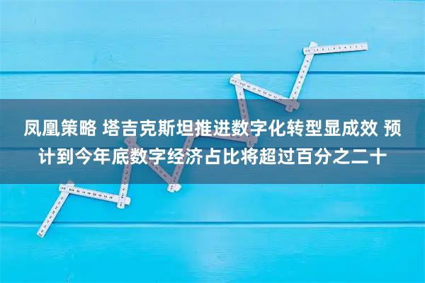 凤凰策略 塔吉克斯坦推进数字化转型显成效 预计到今年底数字经济占比将超过百分之二十