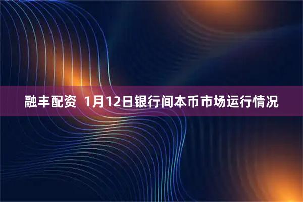 融丰配资  1月12日银行间本币市场运行情况