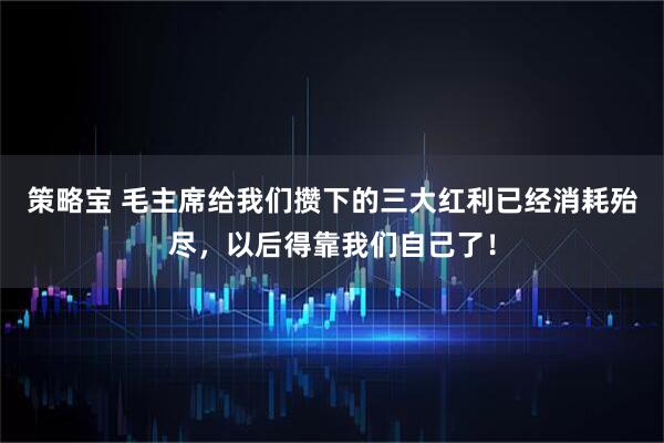 策略宝 毛主席给我们攒下的三大红利已经消耗殆尽，以后得靠我们自己了！